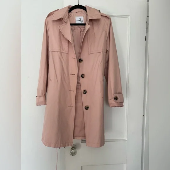 SAME EDELMAN pink trench coat - Picture 1 of 9